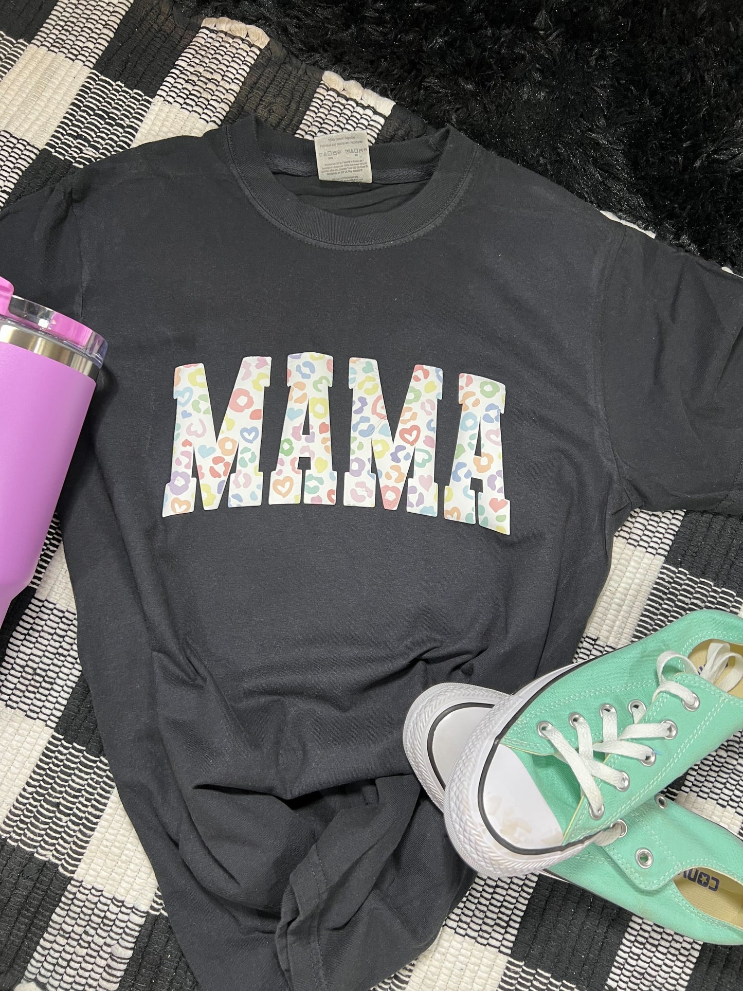 Mama Pastel Leopard Puff