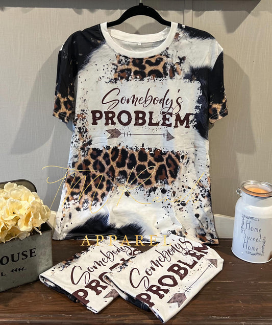 Somebodys Problem Cowhide Leopard Tee