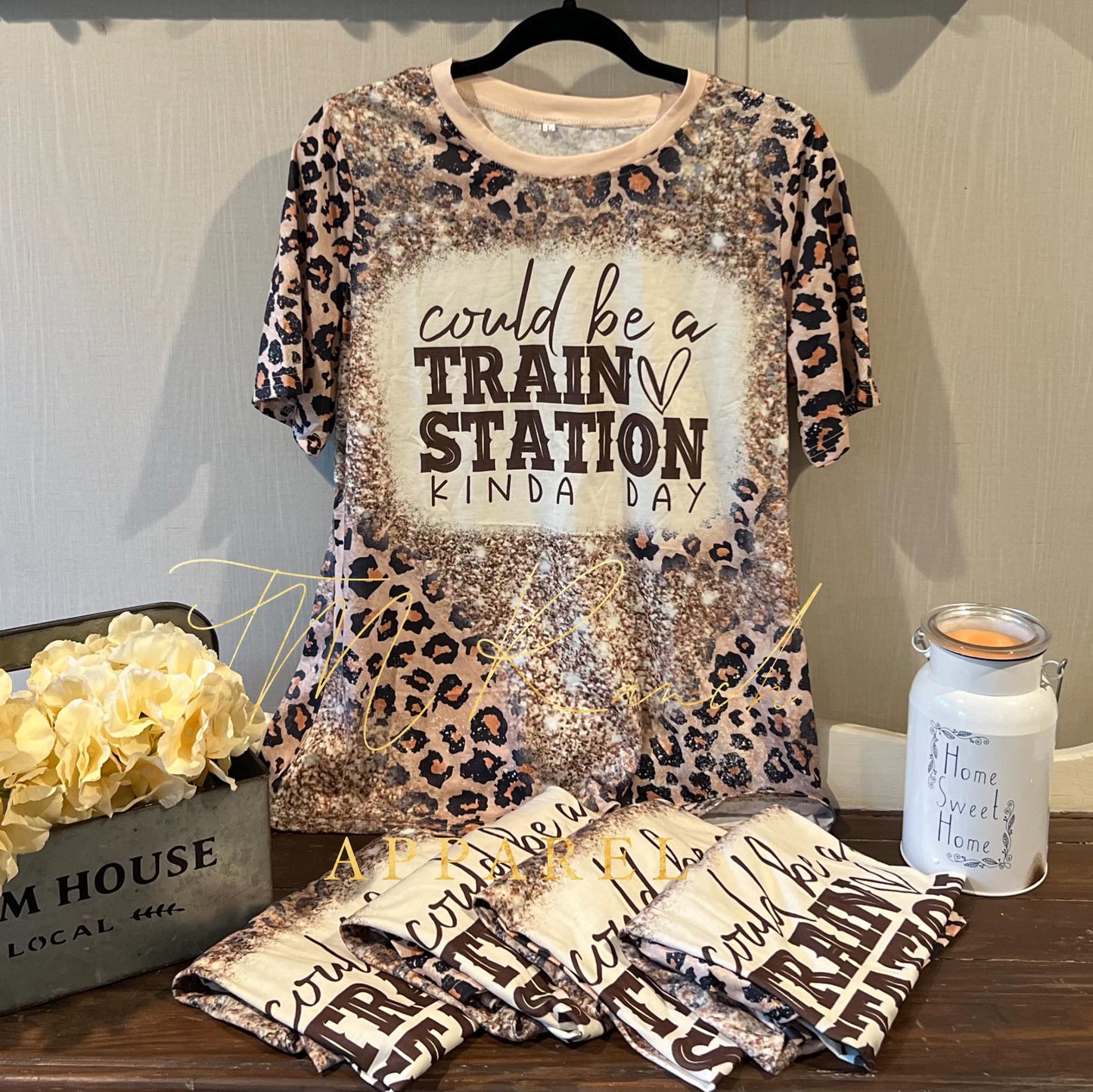 Train Station Leopard Tee