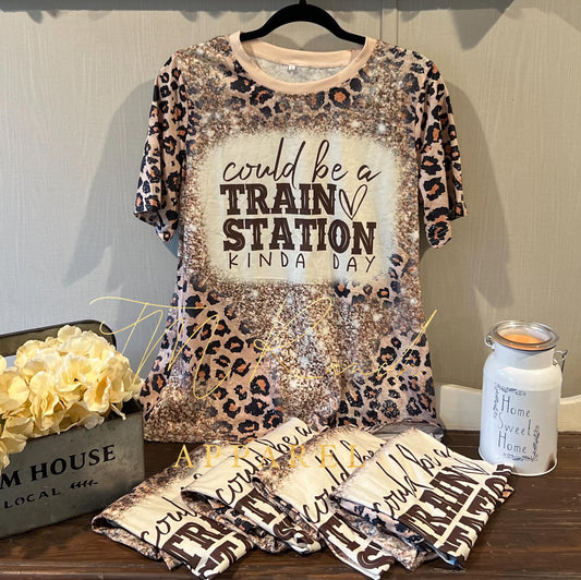 Train Station Leopard Tee